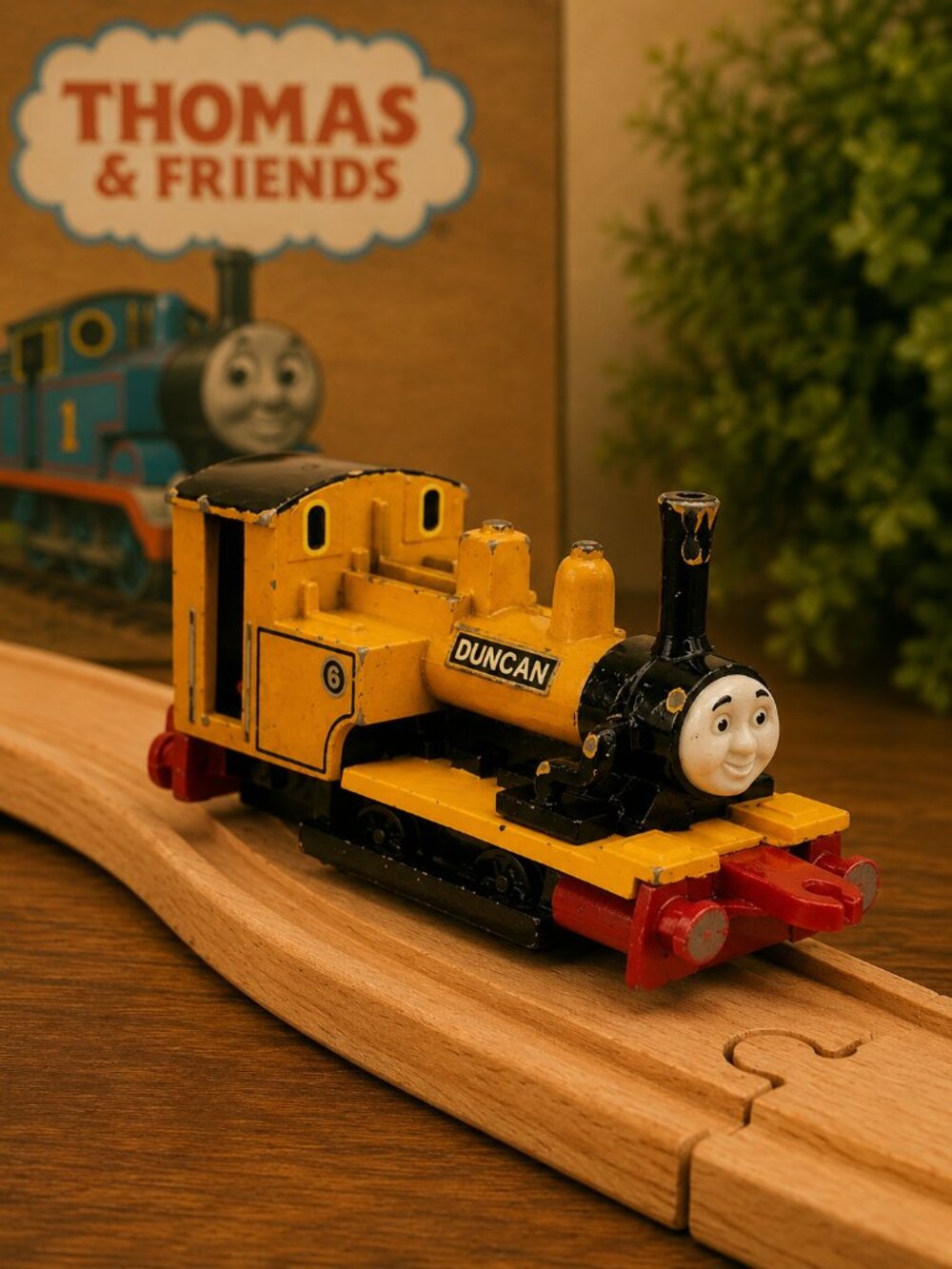 Vintage 1996 ERTL Thomas & Friends Duncan #6 Diecast Metal Train